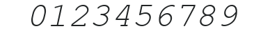 H Courier New Italic numbers preview