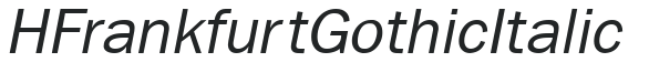 HFrankfurtGothic Italic preview
