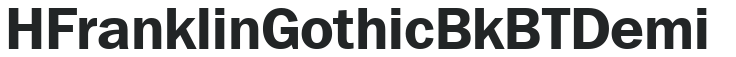 H_Franklin Gothic Bk BT Demi preview