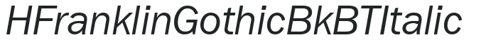 H_Franklin Gothic Bk BT Italic preview