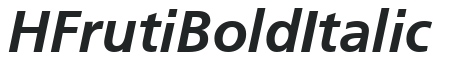 HFruti Bold Italic preview