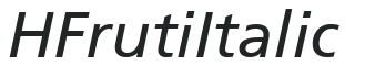 HFruti Italic preview