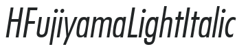 HFujiyamaLight Italic preview