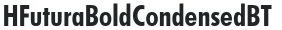 H_Futura Bold Condensed BT preview