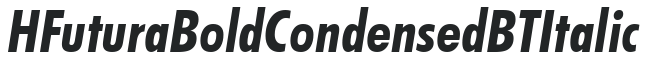 H_Futura Bold Condensed BT Italic preview