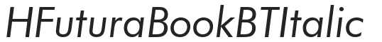 H_Futura Book BT Italic preview