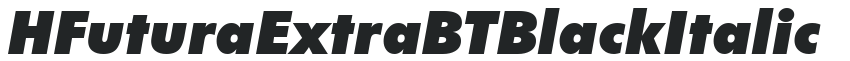 H_Futura Extra BT BlackItalic preview