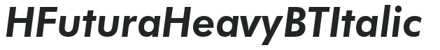 H_Futura Heavy BT Italic preview