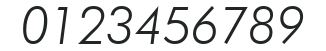 H_Futura Light BT Italic numbers preview