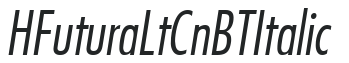 H_Futura LtCn BT Italic preview
