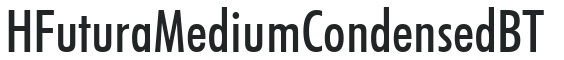 H_Futura Medium Condensed BT preview