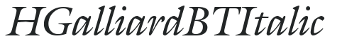 H_Galliard BT Italic preview