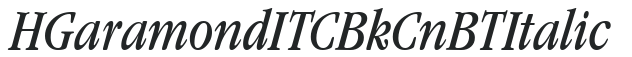 H_Garamond ITC BkCn BT Italic preview