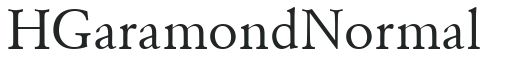 H_Garamond Normal preview