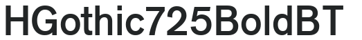 H_Gothic 725 Bold BT preview