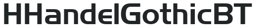 H_Handel Gothic BT preview