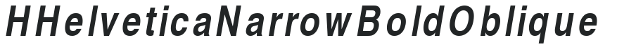 H_Helvetica Narrow BoldOblique preview