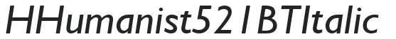 H_Humanist 521 BT Italic preview