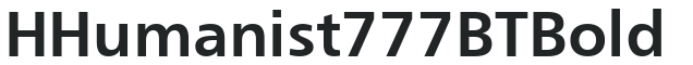 H_Humanist 777 BT Bold preview