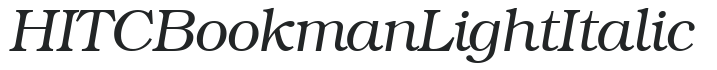 H_ITC Bookman LightItalic preview