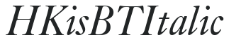 H_Kis BT Italic preview