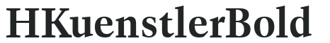 H_Kuenstler Bold preview