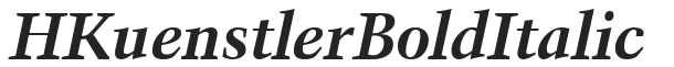 H_Kuenstler Bold Italic preview