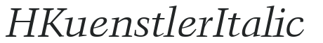 H_Kuenstler Italic preview