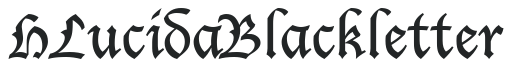 H_Lucida Blackletter preview
