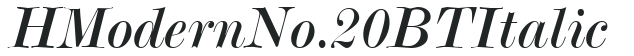 H_Modern No.20 BT Italic preview