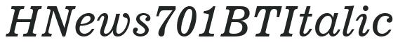 H_News 701 BT Italic preview