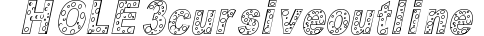 HOLE 3 cursive outline preview