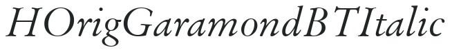 H_Orig Garamond BT Italic preview