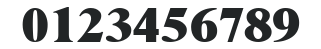 H_Roman Extra Bold Normal numbers preview