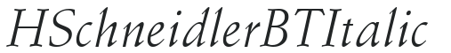 H_Schneidler BT Italic preview