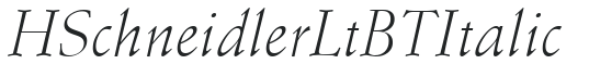 H_Schneidler Lt BT Italic preview