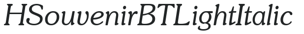 H_Souvenir BT LightItalic preview