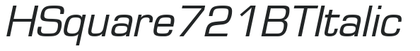 H_Square721 BT Italic preview