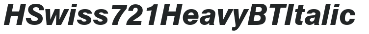 H_Swiss 721 Heavy BT Italic preview