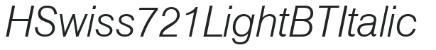 H_Swiss 721 Light BT Italic preview