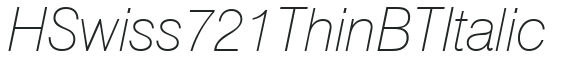 H_Swiss 721 Thin BT Italic preview