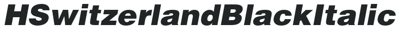 HSwitzerlandBlack Italic preview