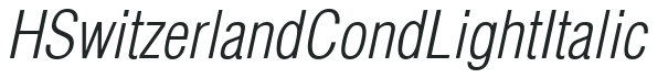 HSwitzerlandCondLight Italic preview