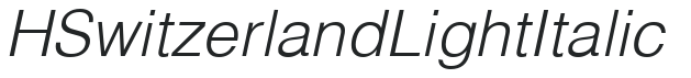 HSwitzerlandLight Italic preview