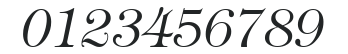 H_Tiffany BT LightItalic numbers preview