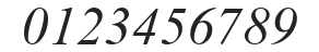 H Times New Roman Italic numbers preview