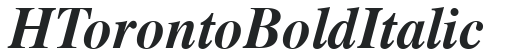 HToronto Bold Italic preview
