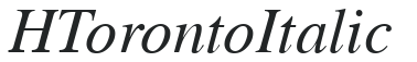 HToronto Italic preview