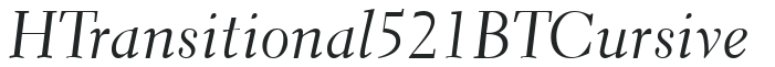 H_Transitional 521 BT Cursive letters preview