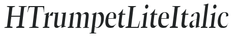 H_TrumpetLite Italic preview